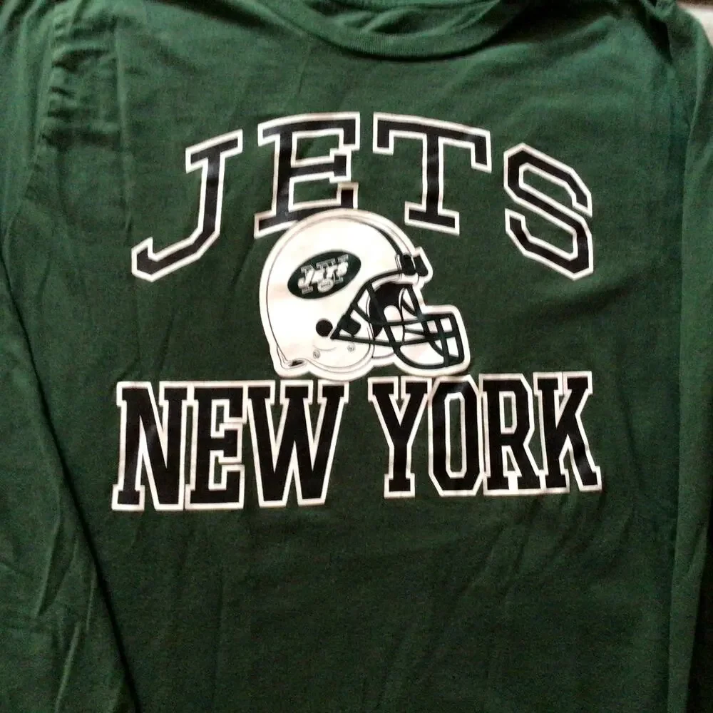 New York Jets Boys Long Sleeve Shirt Sz L 14/16